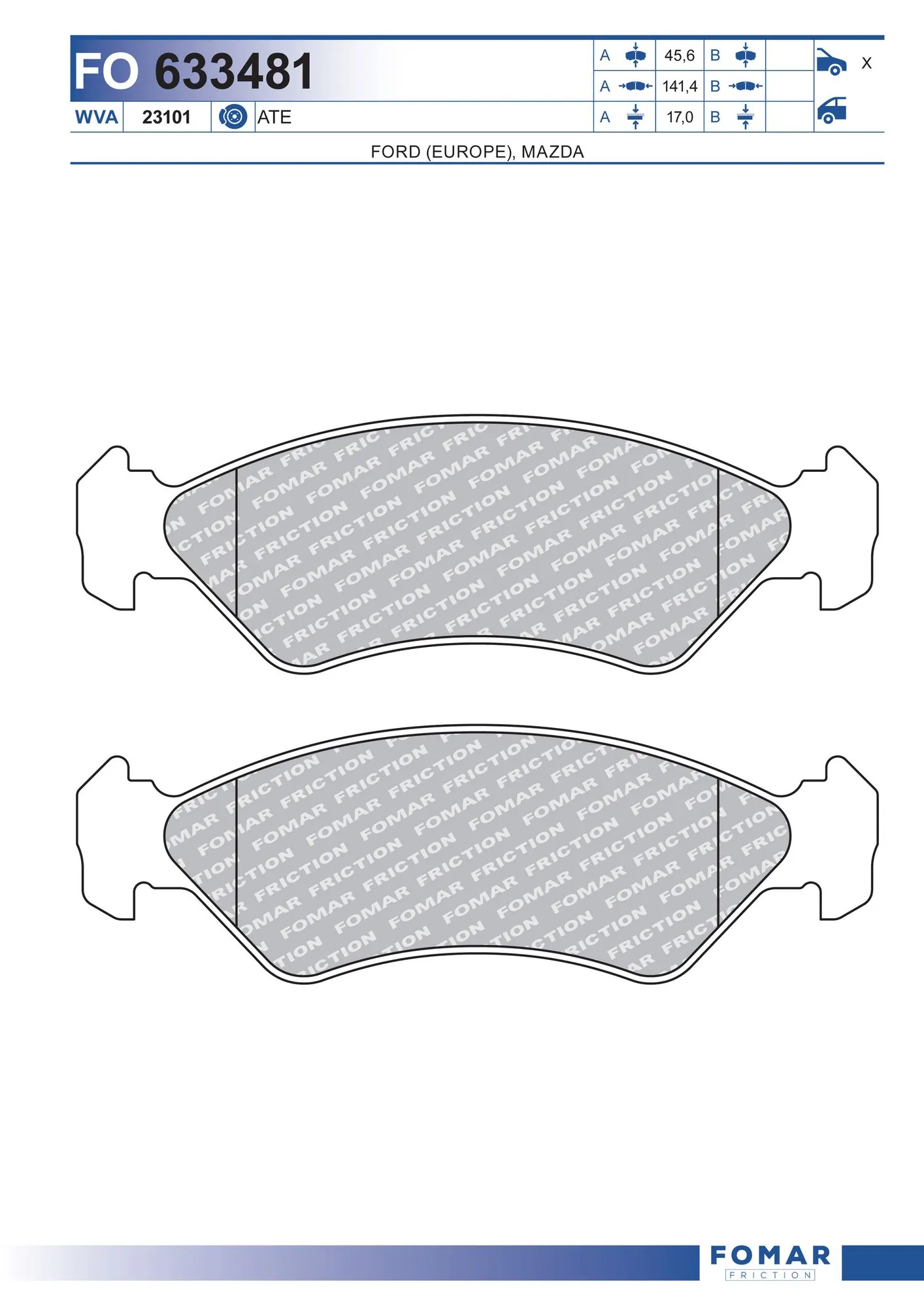 Brake Pad Set, disc brake